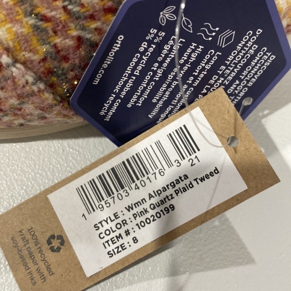 NWT! Toms‎ Pink Quartz Alpargata - Tweed - Picture 7 of 7